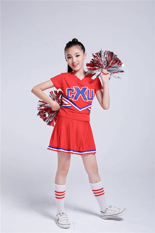 Nhóm trẻ em cổ vũ trang phục cổ vũ hiệu suất quần áo thể hình trang phục thể dục dụng cụ phát sóng quần áo thể dục trang phục dân tộc cho bé