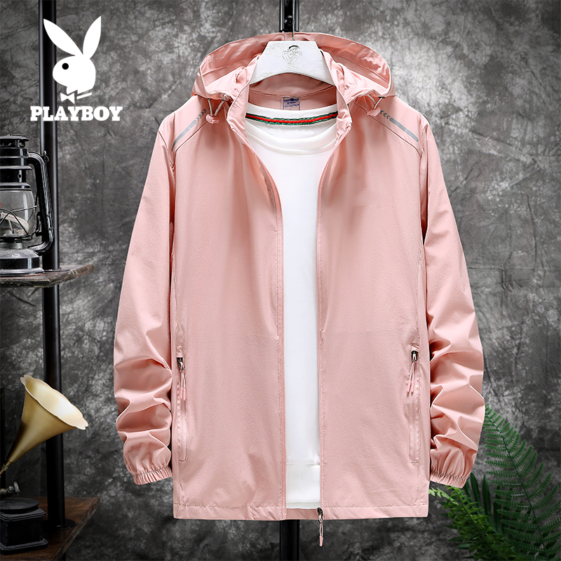 Playboy outdoor sun protection clothing for men and women thin spring and autumn breathable couple single-layer ultra-thin anti-ultraviolet skin clothing