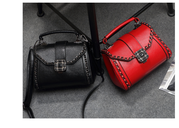 Nữ túi 2018 mới khóa khóa túi xách túi vuông nhỏ hoang dã thời trang vai túi chuỗi mùa hè túi messenger túi gucci