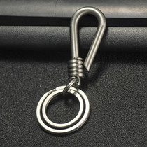Stainless steel handmade keychain slip sleeve anti-loss quick hanging small hook 5mm car keychain unisex creative