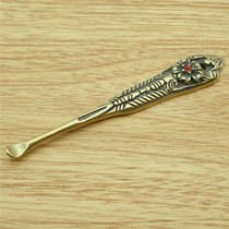 Brass ear scoop Ear pick spoon Ear digger Ear digger Portable personality keychain small pendant