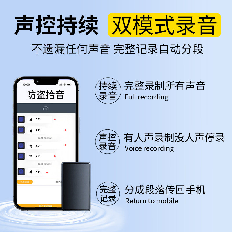 Recording Pen, Surveillance Listening Device, Ultra-Long Standby, Mobile Phone Control, Automatic Listening and Recording, High-Definition Noise Reduction, Gps Positioning Recorder