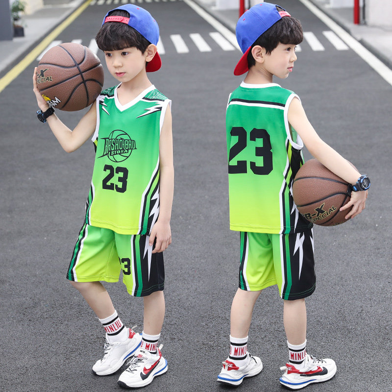 Children suit boys summer clothes basketball suit quick dry suit 2022 new sports slim fit summer training vest jersey
