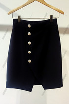 Paris substitute for 19 autumn winter MAJE button slant opening word A character slimming half skirt MFPJU00288 JIPY