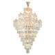 Duplex Building Large Chandelier Villa Living Room Crystal Lamp Simple Modern Building Mid-Rise Hollow New Luxury Crystal Lamps