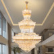 Light Luxury Post-Modern Crystal Chandelier Duplex Floor Living Room Large Chandelier Rotating Stair Lamp Villa Hall Large Chandelier