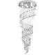 Modern Duplex Spiral Staircase Chandelier, Mid-Rise Staircase Rotatable Long Chandelier, Grand Villa Lobby Crystal Chandelier