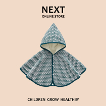 British NEXT autumn and winter baby cloak plus velvet cloak for men and women baby thickened coat childrens outdoor windproof shawl