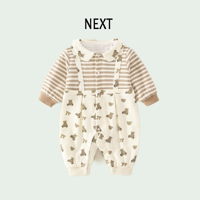 British NEXT baby clothes autumn new hundred days net red cartoon jumpsuit newborn long-sleeved romper romper