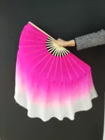 Настоящий вентилятор шелка 36 плавает 30 (розовый красный перевернутый)