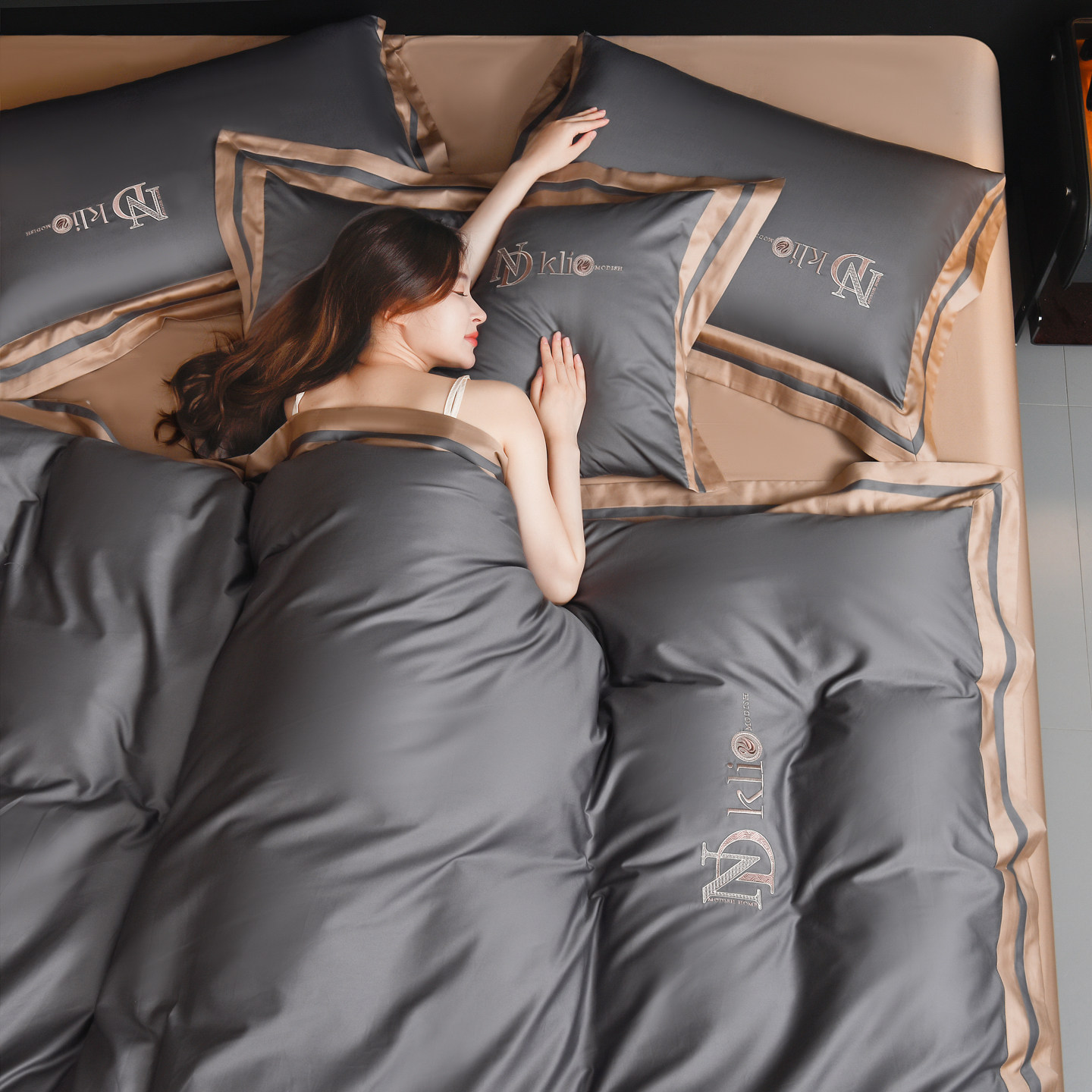 Class a Xinjiang Long-Staple Cotton Four-Piece Set, High-Grade All-Cotton Duvet Cover, Satin Pure Cotton Bed Sheet, Simple Bedding Set 4