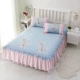 Khăn trải giường bằng vải bông trải giường đơn mảnh cotton dày chống bụi trải giường x bảo vệ 1,8 m 2.0m tấm ren drap giường có viền