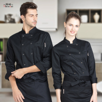 Chef overalls long sleeves autumn and winter mens and womens restaurants barbecue fast food restaurant kitchen tooling school chefs clothing long sleeves