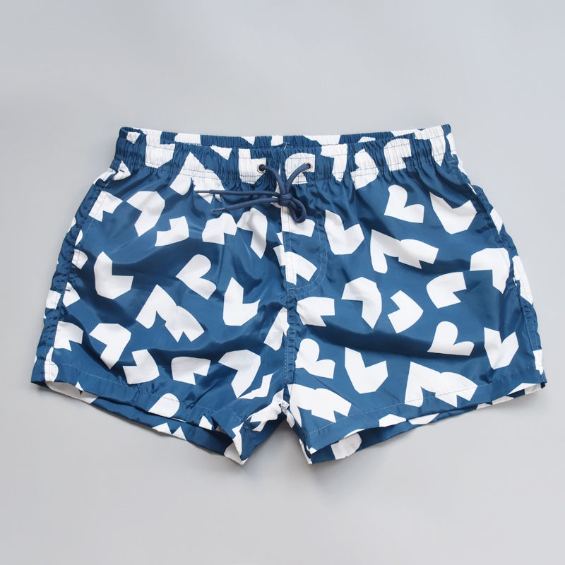 Fashionable Printed Men's Beach Shorts, Quick-Drying, Suitable for Swimming, Loose Fit, Unlined, Hot Spring, Home Wear, Three-Quarter Length Shorts