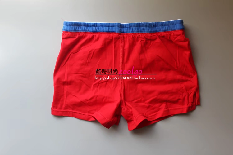 Thấp eo mỏng-phù hợp với nam giới quần dài ở nhà trẻ trung cotton thêu thể thao quần đùi boxer ngắn quần đùi boxer quần đùi cộng với đồ ngủ cỡ lớn - Quần tây