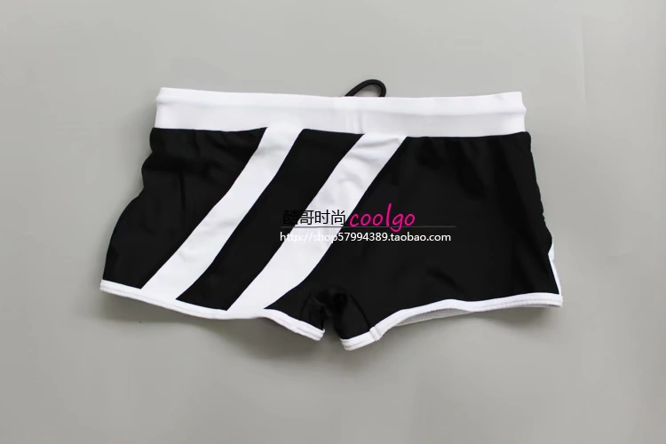 Superbody eo thấp quần bơi nam nhanh khô màu phù hợp với áo tắm nam thanh niên bó sát quần bơi gợi cảm