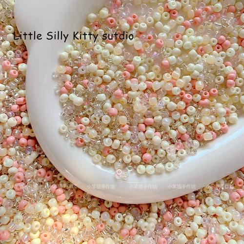 Милый розовый кремовый смешанный керамический браслет из бисера, ожерелье, цепочка, мобильный телефон, набор материалов ручной работы, «сделай сам»