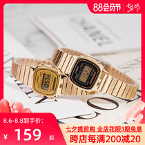 Hong Kong direct mail CASIO CASIO watch womens small gold watch Fashion steel band digital small womens watch LA670WGA
