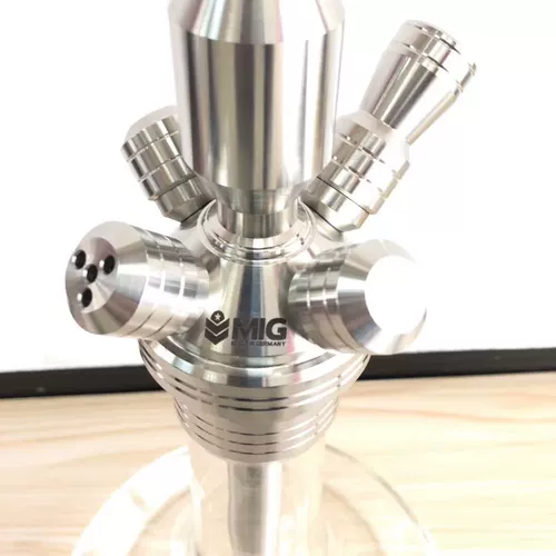 Большой высококлассный арабский кальян из нержавеющей стали, Германия, полный комплект