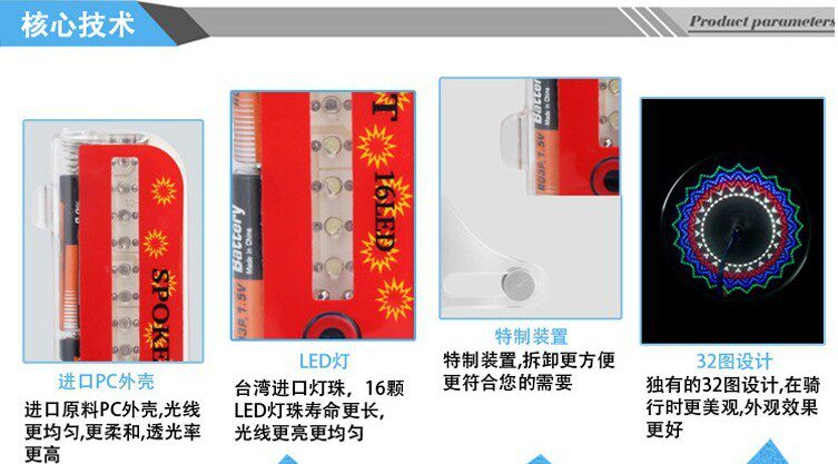 Eclairage pour vélo ANGWAN - Hot Wheels Lumières - Ref 2401479 Image 7