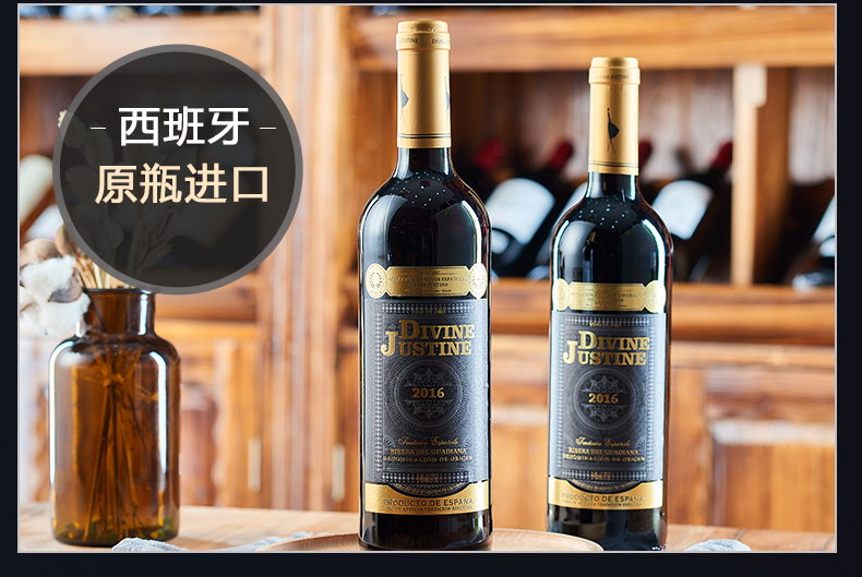 酒嗨酒 西班牙原瓶进口DO红酒双支礼盒套装 黑