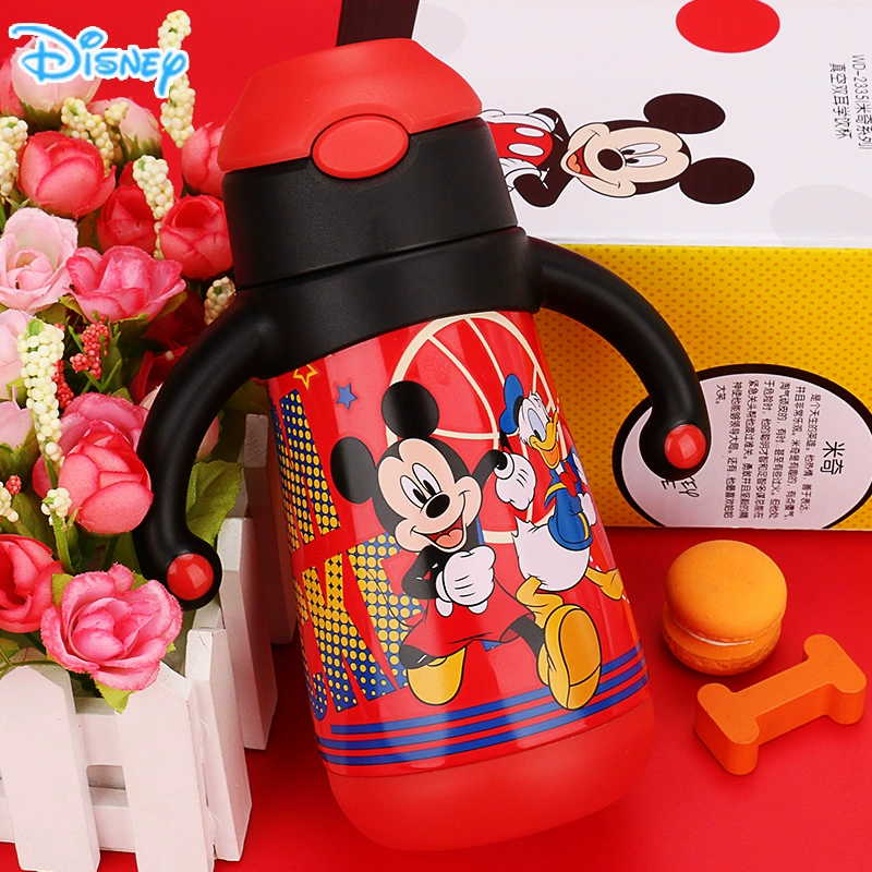 Cốc giữ nhiệt cho bé Disney có ống hút, nhỏ 1-2 tuổi, bình nước cho bé 3 đi chơi, bình nước cho bé, cốc nước trẻ em - Cup / Table ware / mài / Phụ kiện