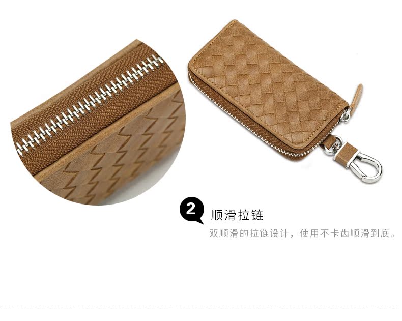 Nicholas retro dệt tay Wallets Ví nam dung lượng lớn ví da thắt lưng treo ví đựng chìa khóa ô tô