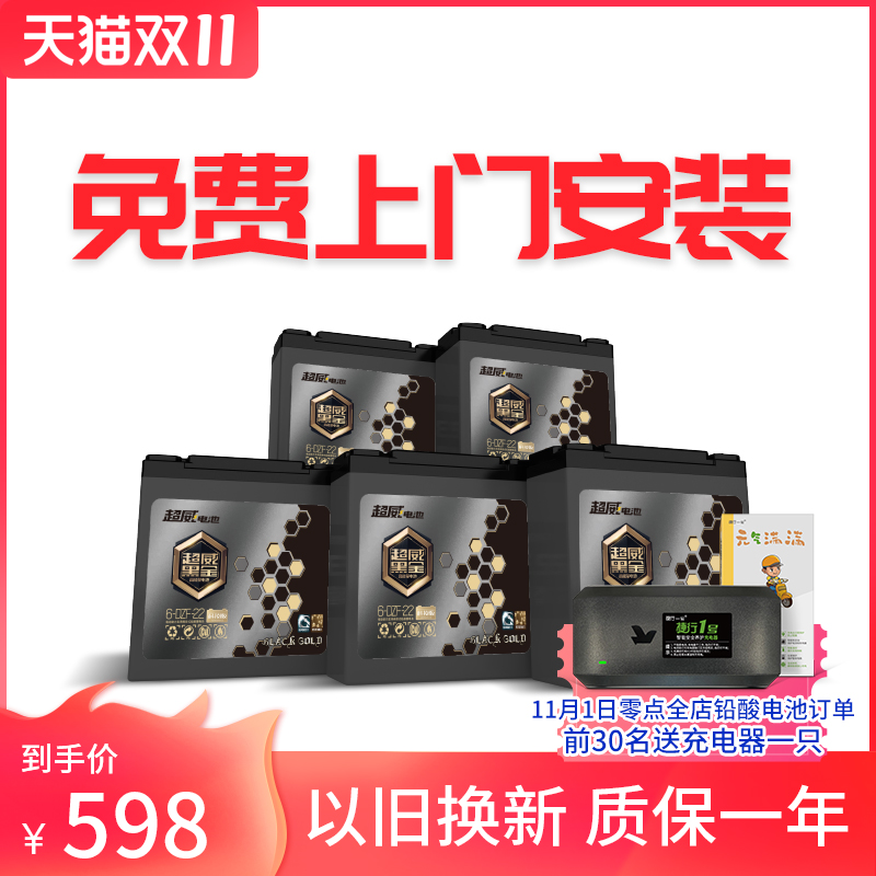 Chaowei 60v22ah Black Gold Battery 6-DZF-22 Electric Vehicle Battery Car Lead Acid Battery