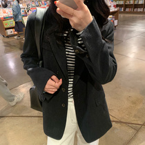 SINGSONG] Little Man 2020 Spring and Autumn Korean Thick Top Single-breasted woolen woolen blazer blazer women