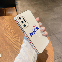 Huawei P40 mobile phone case electroplating P40pro all-inclusive anti-drop P40pro mobile phone case net red Huawei P50pro shell silicone P50 soft shell personality advanced sense straight side simple womens new