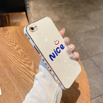 Apple 6 phone case plating 7plus shell all-inclusive anti-drop cover iphone8 Net Red 8plus shell silicone Apple 6SPlus soft shell personality advanced straight side simple womens new products