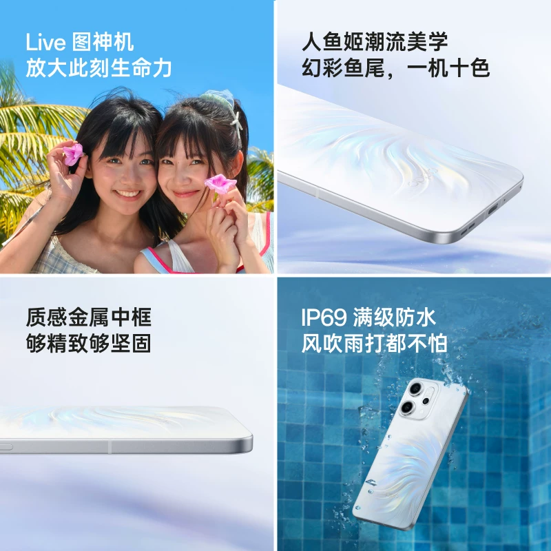Оригинальный OPPO Reno14 с высоким разрешением телеобъектив, живое фото, Русалочка Ji, модные цвета, студенческая фотосъемка, новый мобильник OPPO