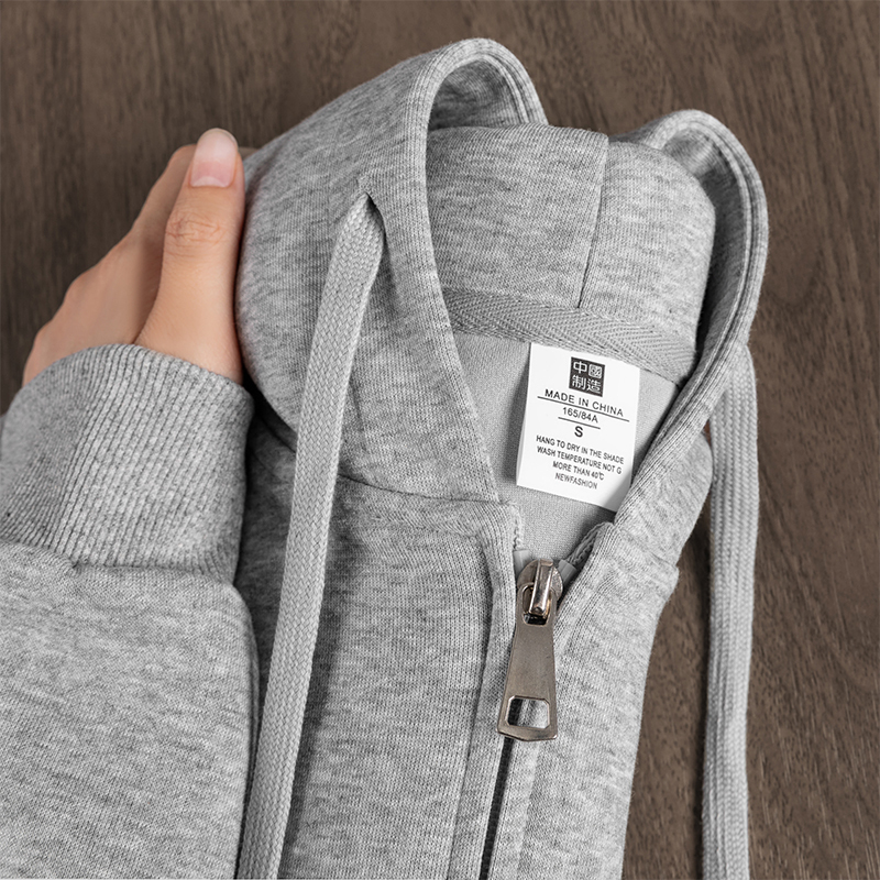Retro Gray! Heavy Zipper Cardigan Sweatshirt for Men and Women, Autum Casual and Versatile Hoodie Jacket, Sun Protection Clothing