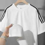 Атмосферная хлопковая японская ретро дизайнерская базовая футболка