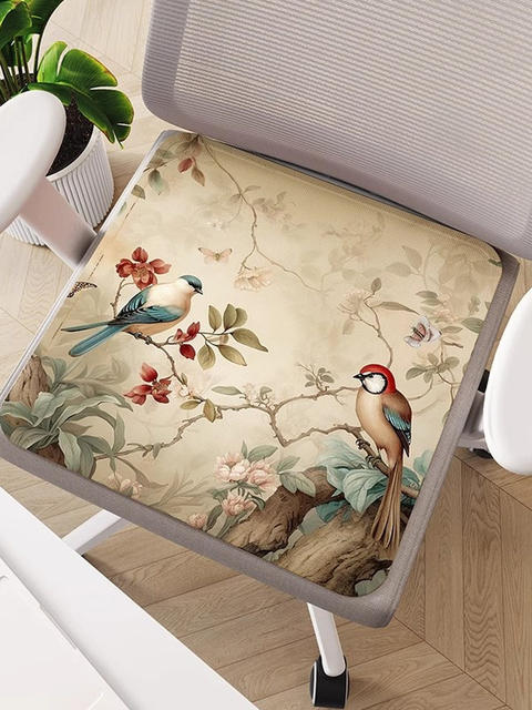 Ice Silk Breathable Summer Chair Cushion Butt Pad Summer Cooling Mat Dining Chair Stool Cushion Office Long-Sitting Chair Cushion