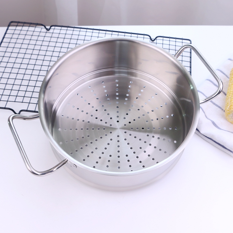 Exported to Germany 18 10 stainless steel steamer steaming rack steaming steamed bun steaming grid steaming plate steaming drawer with handle 22 24cm28