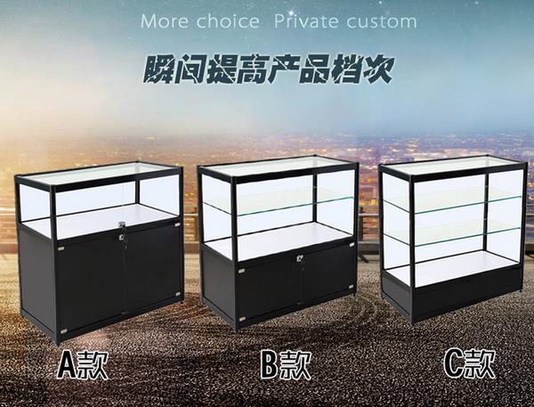 Cửa hàng trưng bày tủ kính hợp kim titan tủ điện thoại di động phụ kiện quầy hàng trưng bày sản phẩm