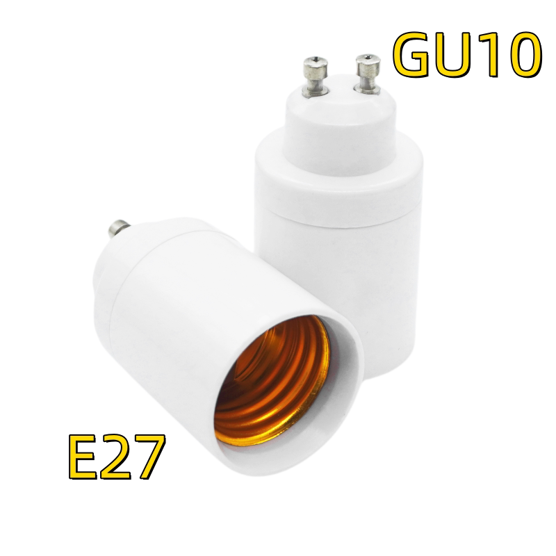 Gu10 to E27 Conversion Lamp Holder Adapter Gu10-E27 Gu10 to E27 Screw Socket