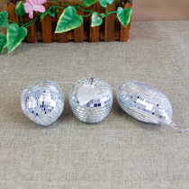 Wedding stage reflective ball Mirror ball Bar reflective ball Glass ball Peach mango egg-shaped mirror patch
