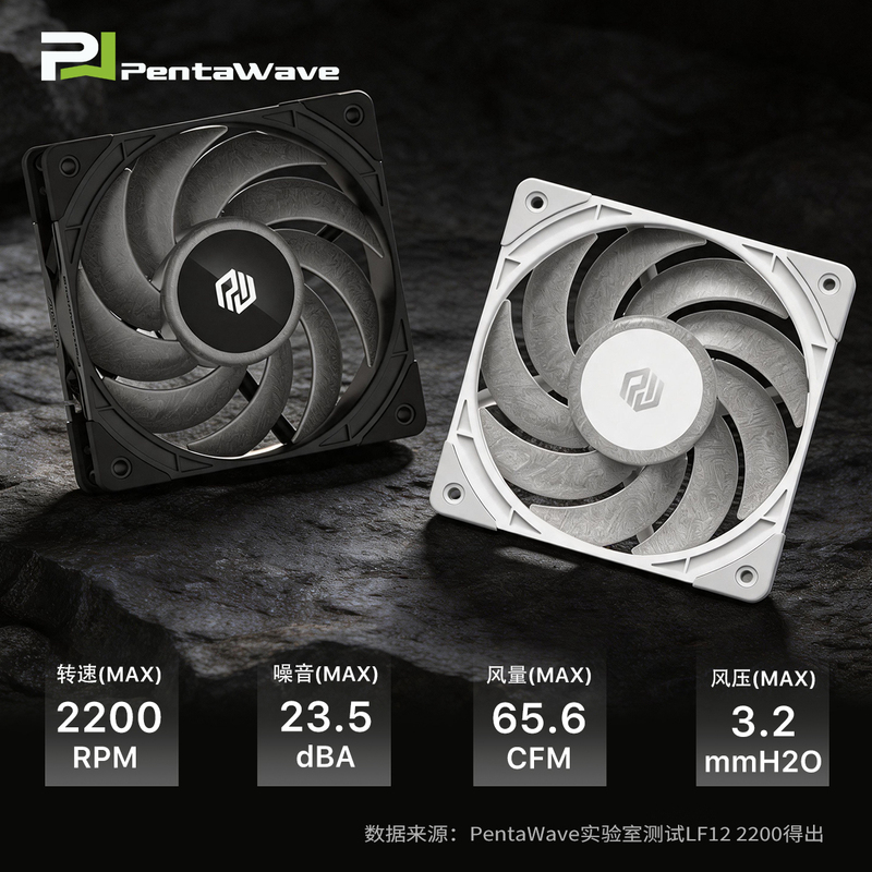 Pentawave Lf12 Silent Chassis Cooling Fan Lcp Fan Blades Silent Ass Bearing Noise Reduction Pentawave Lf12 Silent Chassis Cooling Fan Lcp Fan Blades Silent Ass Bearing Noise Reduction