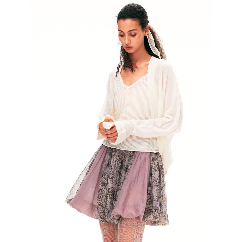 Immune System Paper Edge Sleeve Shadow Imitation Washi Craft Wide Sleeve Placket Top Jacket