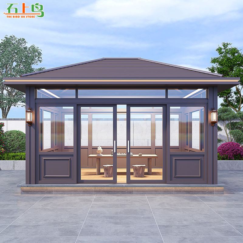 Stone Pavilion Outdoor Courtyard Aluminum Alloy Villa Outdoor Garden Glass Sunroom Pavilion Chinese Style Pavilion Stone Pavilion Outdoor Courtyard Aluminum Alloy Villa Outdoor Garden Glass Sunroom Pavilion Chinese Style Pavilion