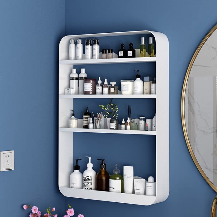 Kitchen seasoning storage shelf wall-mounted rack free punching space saving shelf rack condiment rack