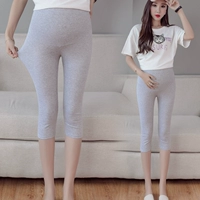 Quần legging bà bầu bảy điểm cotton co giãn Quần bà bầu mặc hè 2019 xuân hè và quần lọt khe mỏng màu 7 - Phụ nữ mang thai quần / quần bụng quần kaki bầu