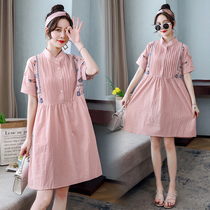 Pregnant women dress summer dress set tide Hot Mom personality cover belly not show Belly Belly hipster fashion summer top