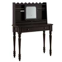 Chaoqu American light luxury solid wood dressing table bedroom internet celebrity black dressing table desk French style dressing table makeup stool