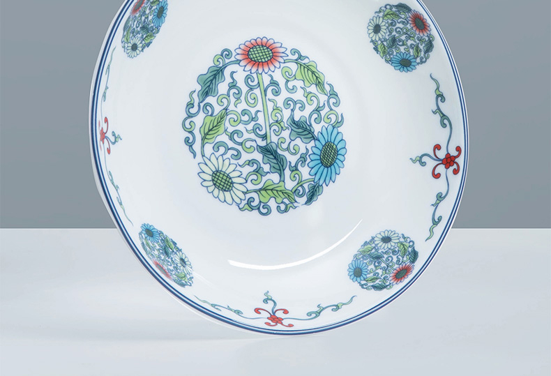 Jade cypress pastel and exquisite dishes suit white porcelain tableware in jingdezhen glaze covered 26 times home dishes by