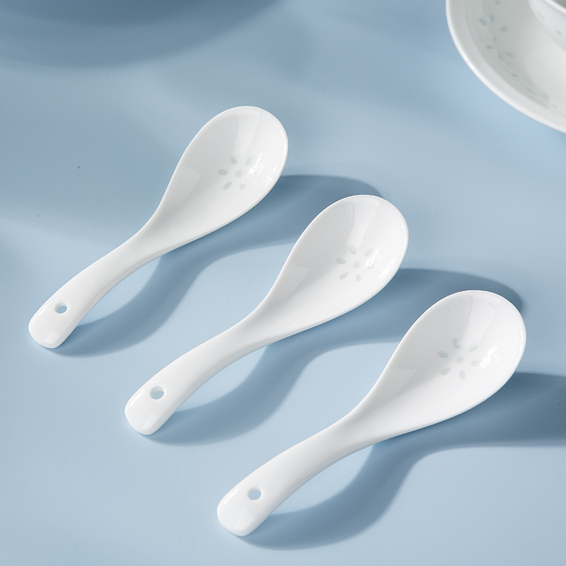 Jingdezhen household of Chinese style household combination suit white porcelain tableware and exquisite porcelain dishes bulk, microwave sterilization