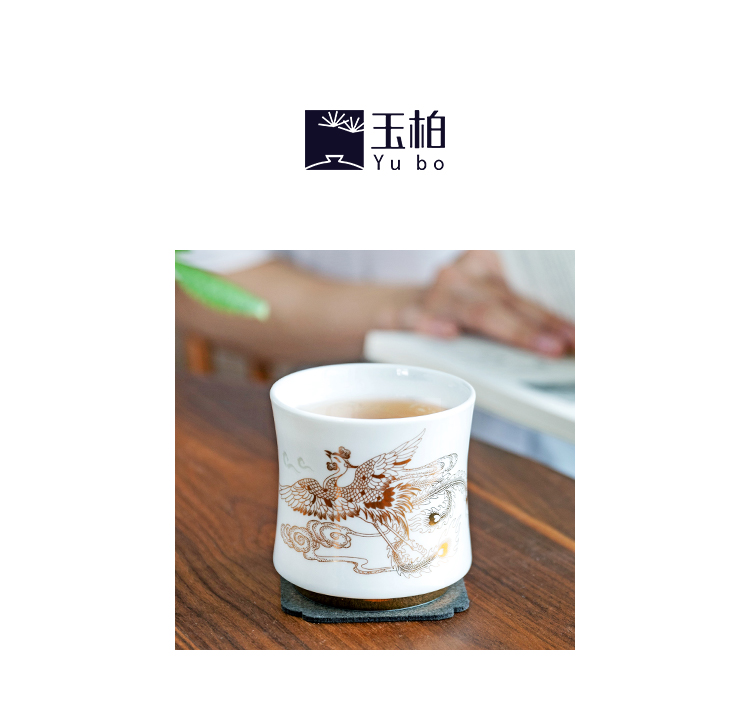 Jade cup BaiLingLong couples creative ceramic cup gift wedding festival days in extremely good fortune small cup