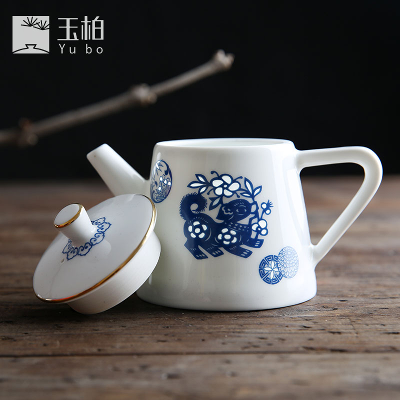 Jade ceramic zodiac parker and exquisite tea sets of a complete set of blue and white porcelain kung fu tea set prosperous matter best tea